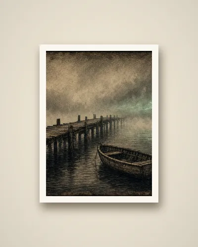 Pier Lantern in Fog