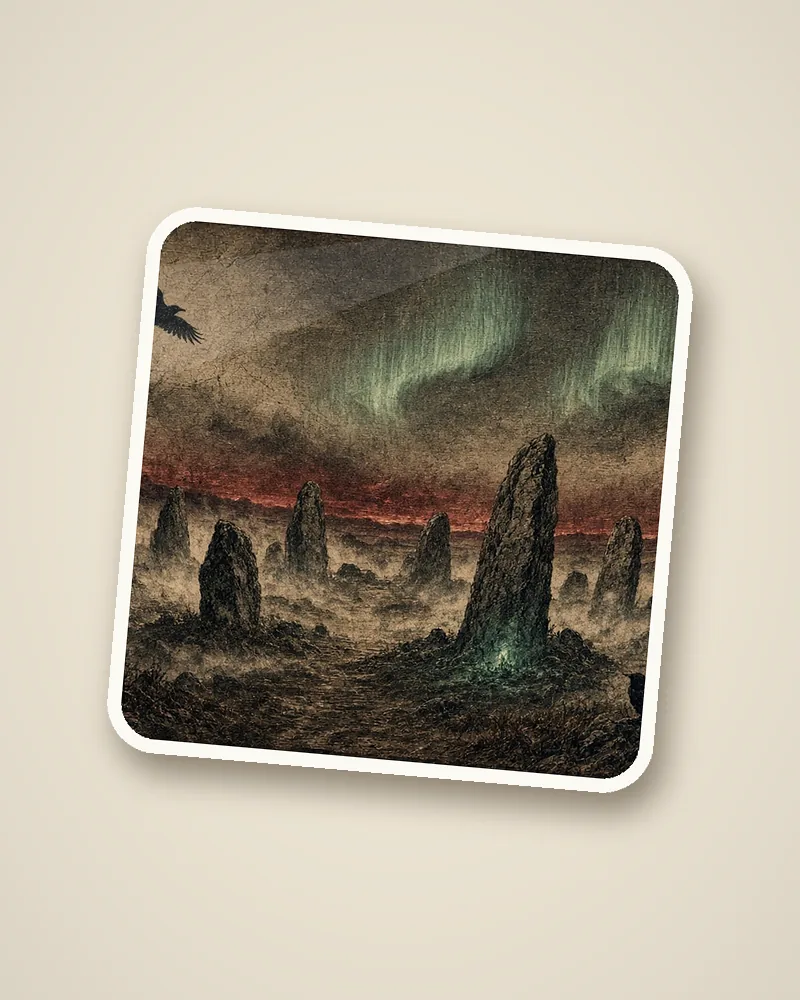 Case Stickers, Standing Stones, Aurora